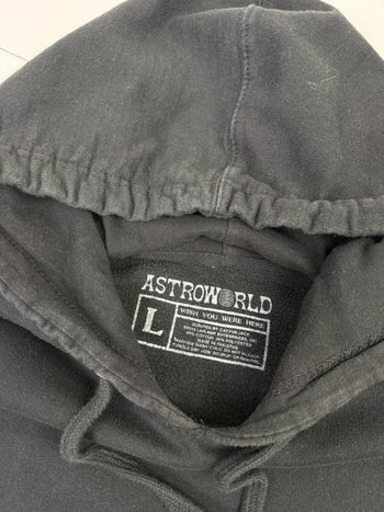 Travis Scott Astroworld Logo Hoodie Black (USED)