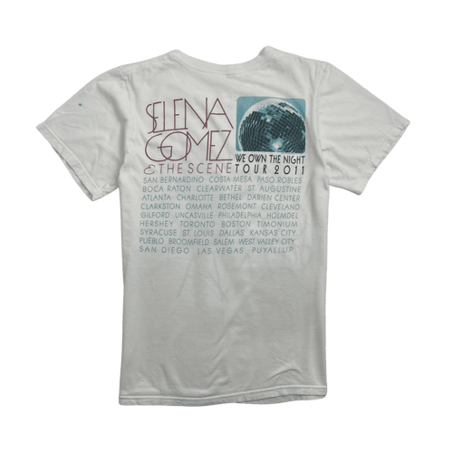 (S) 2011 Selena Gomez Tour Tee White | Vintage Clothing Store Canada