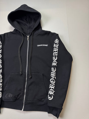 Chrome Hearts Scroll Thermal Zip Up Hoodie