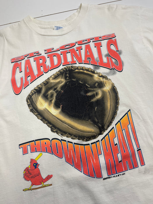 (XL) Vintage '94 St. Louis Cardinals Tee White | Vitnage Clothing Store Canada