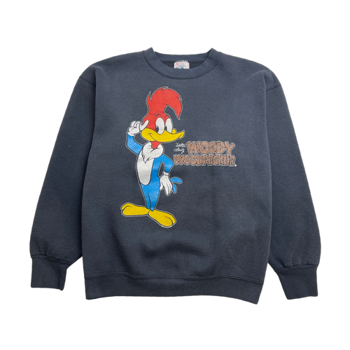 (XL) Vintage 90s Woody Woodpecker Sweatshirt Black | Vintage Clothing Store Canada