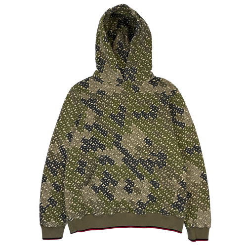 Burberry Monogram Print Hoodie Green (USED) | Vintage Clothing Store Canada