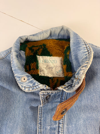 Vintage Club Elegant Fleece Lined Denim Jacket