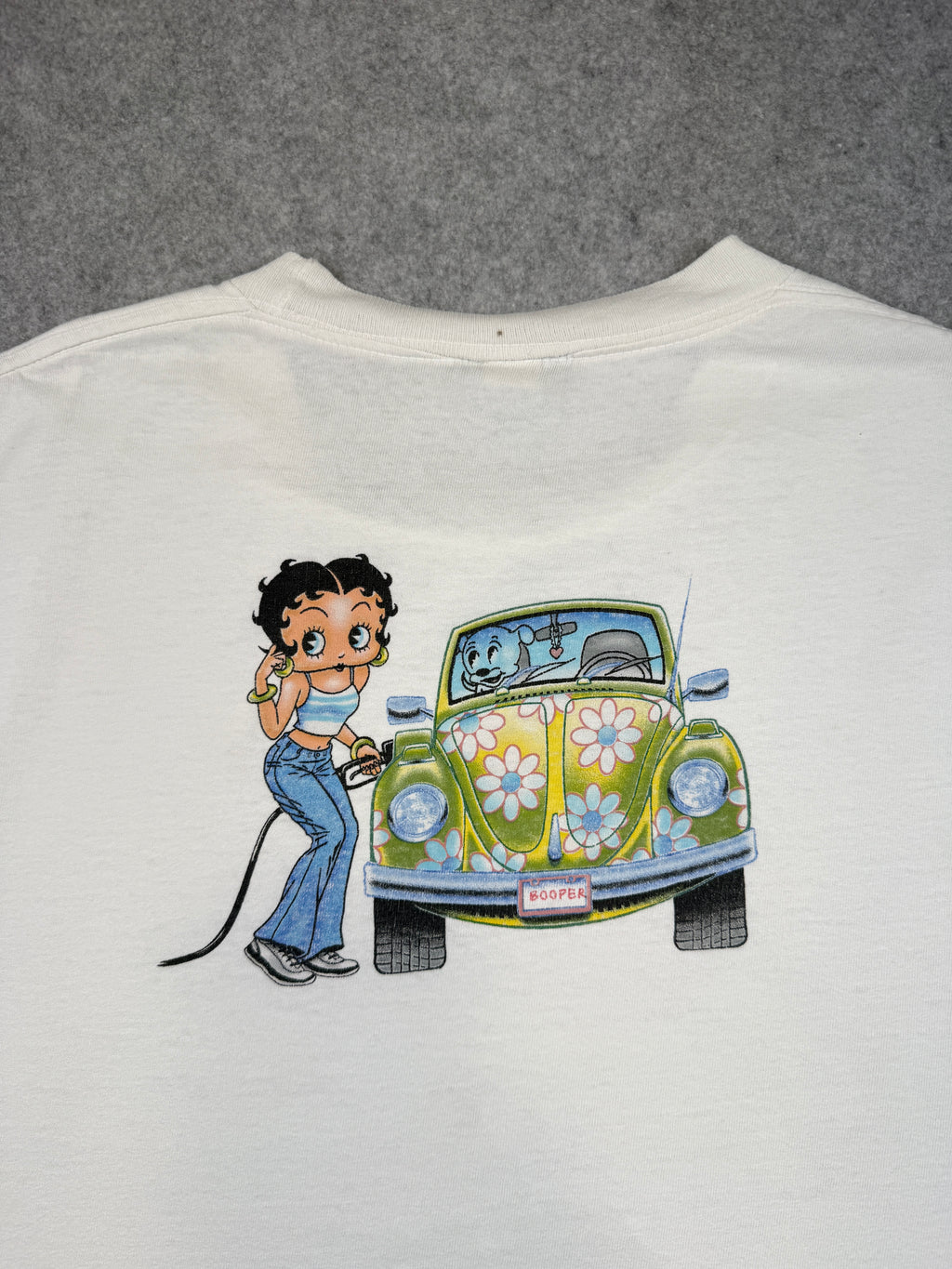 Vintage 90's Betty Boop Car Booper Tee White