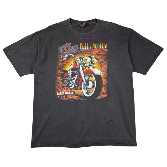 Vintage Harley Davidson Living Life At Full Throttle Tee Black | Vitnage Clothing Store Canada