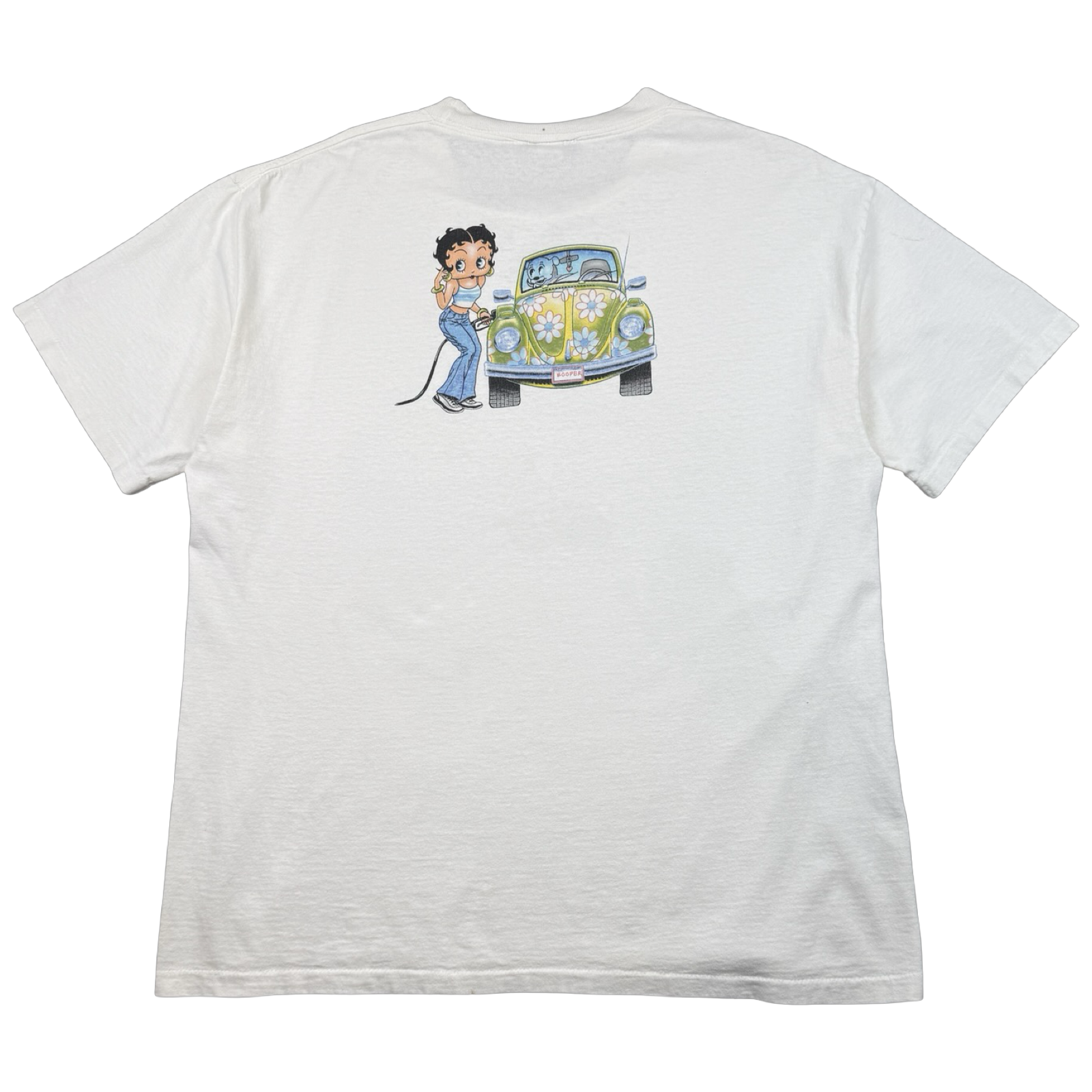Vintage 90's Betty Boop Car Booper Tee White