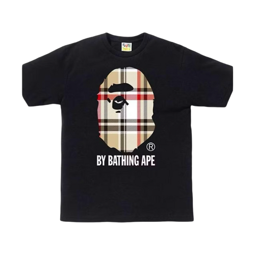 BAPE A Bathing Ape Check By Bathing Tee Black | Vintage Clothing Store Canada