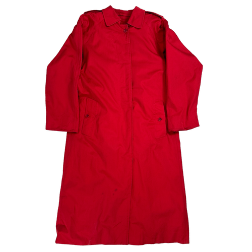 Vintage Women’s Burberry Double Lined Trench Coat Red | Vintage Clothing Store Canada