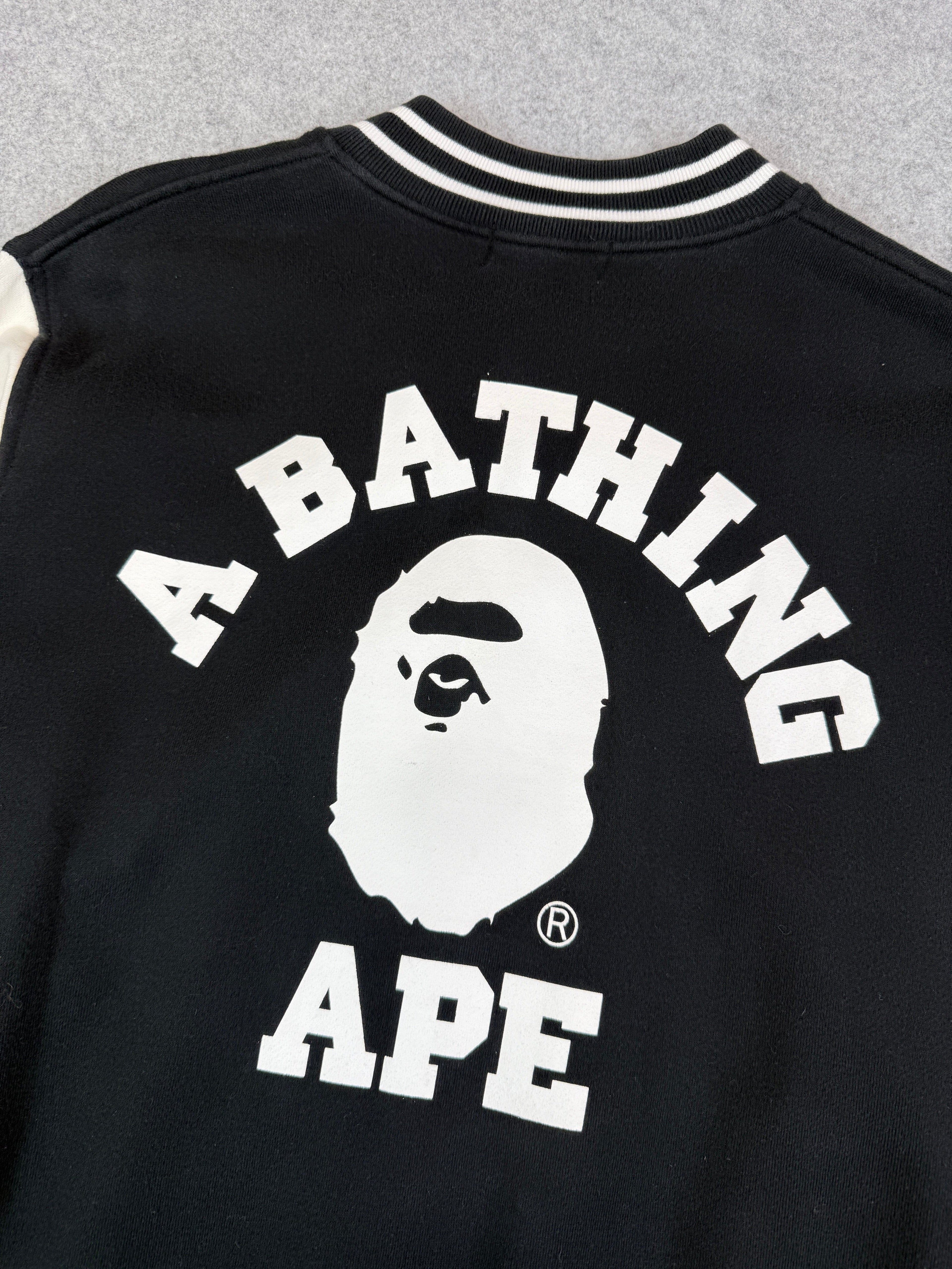BAPE Varsity Jacket Black/White (USED)