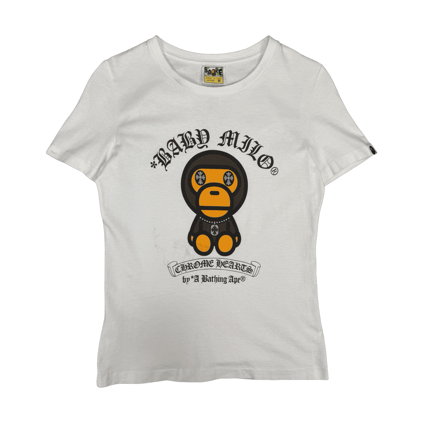 Women’s Chrome Hearts x BAPE Baby Milo Tee White