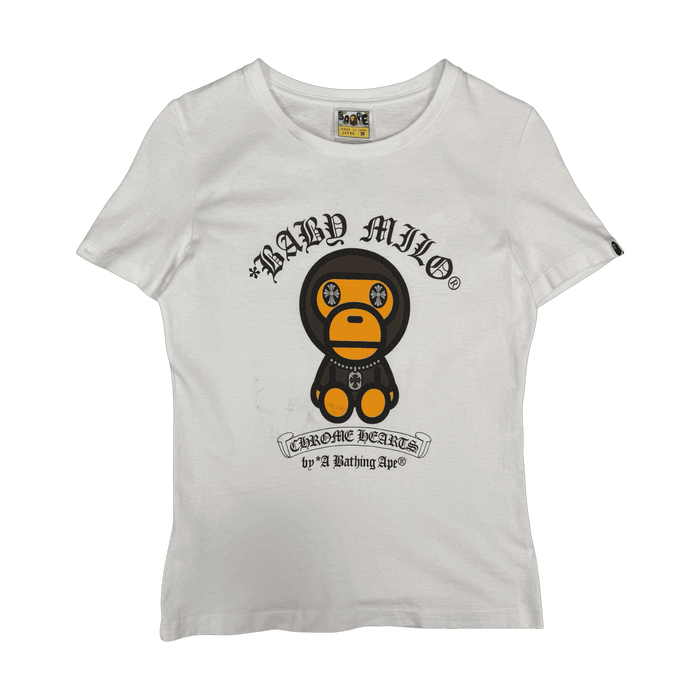 Women’s Chrome Hearts x BAPE Baby Milo Tee White | Vitnage Clothing Store Canada