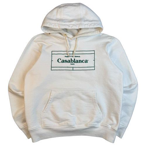 Casablanca Embroidered Hoodie White (USED) | Vintage Clothing Store Canada