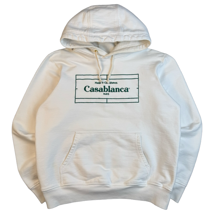 Casablanca Embroidered Hoodie White (USED) | Vitnage Clothing Store Canada