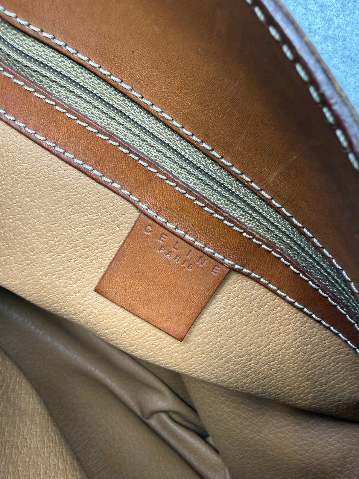 Celine Macadam Triomphe Leather Handbag