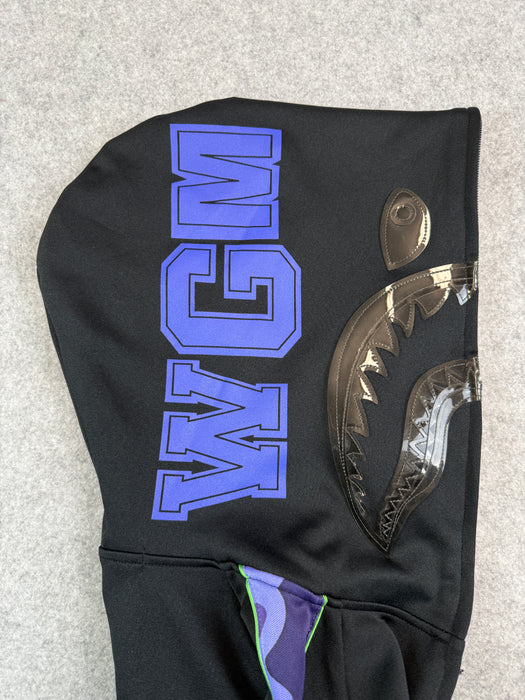 BAPE Jersey Shark Full Zip Hoodie Black (USED) | Vitnage Clothing Store Canada