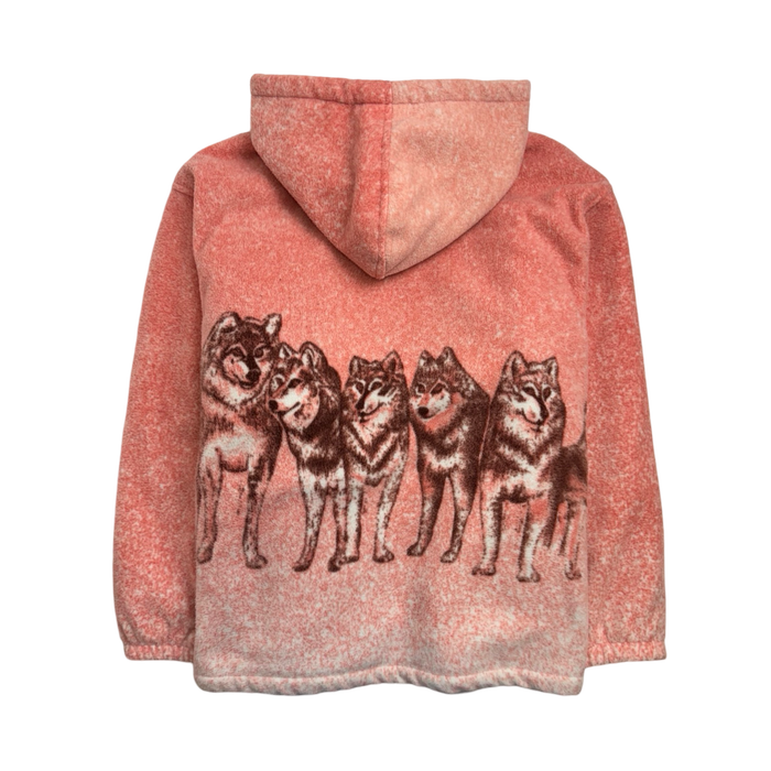 Vintage Sofari Collection Nature Fleece Hooded Zip-Up Pink | Vitnage Clothing Store Canada