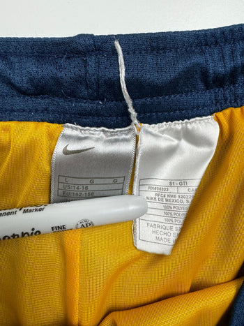 (S) Vintage 90s Nike Basketball Shorts Navy/Yellow