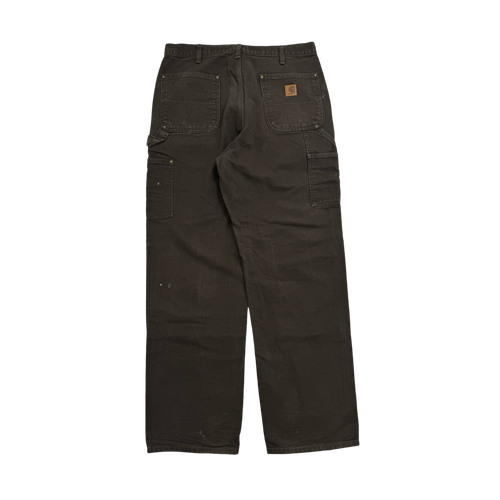 (34) Vintage Carhartt Double Knee Work Pants Brown | Vintage Clothing Store Canada