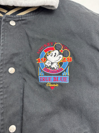 (M) Vintage Mickey Mouse Varsity Jacket Hooded