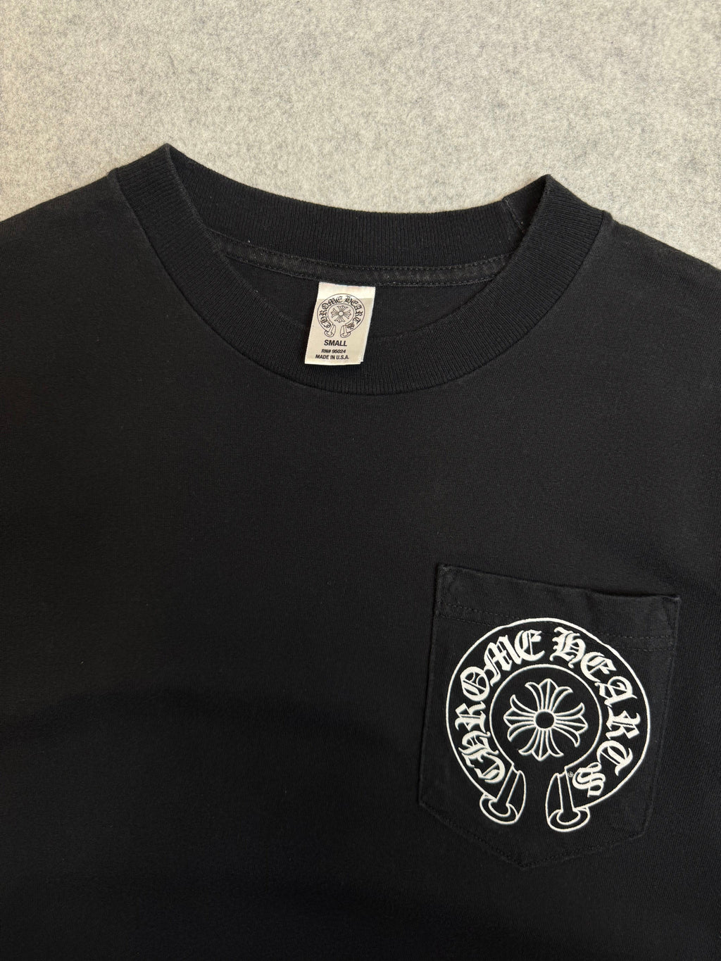 Vintage Chrome Hearts Los Angeles Horseshoe Pocket Tee Black