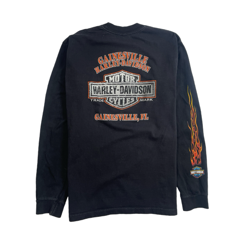 Vintage ‘08 Harley Davidson Gainesville L/S Tee Black | Vintage Clothing Store Canada