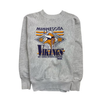 Vintage Minnesota Vikings Sweatshirt Light Grey