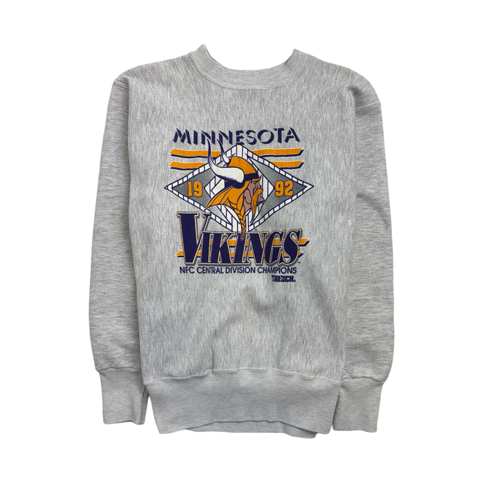 Vintage Minnesota Vikings Sweatshirt Light Grey | Vitnage Clothing Store Canada