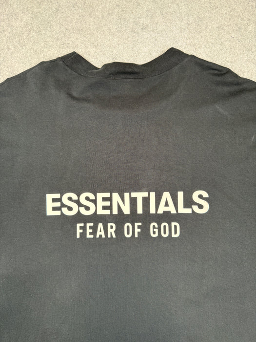 Fear Of God Essentials Logo L/S Tee Black (USED) | Vitnage Clothing Store Canada