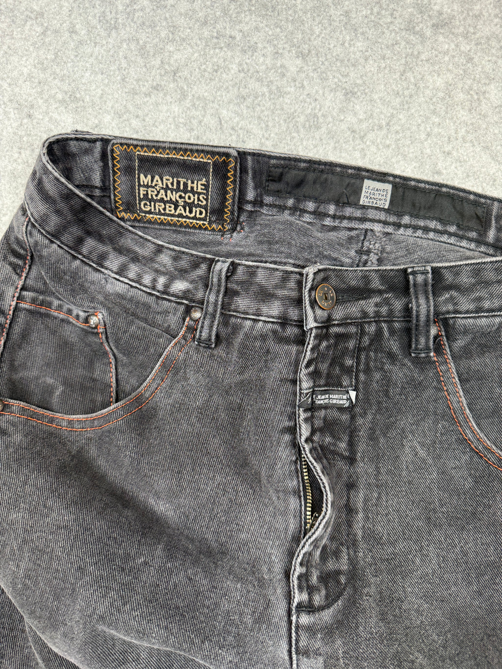 Marithé François Girbaud Panel Moto Cargo Denim Jeans (USED)