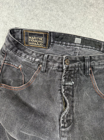 Marithé François Girbaud Panel Moto Cargo Denim Jeans (USED)