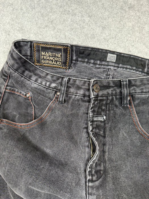 Marithé François Girbaud Panel Moto Cargo Denim Jeans (USED) | Vitnage Clothing Store Canada