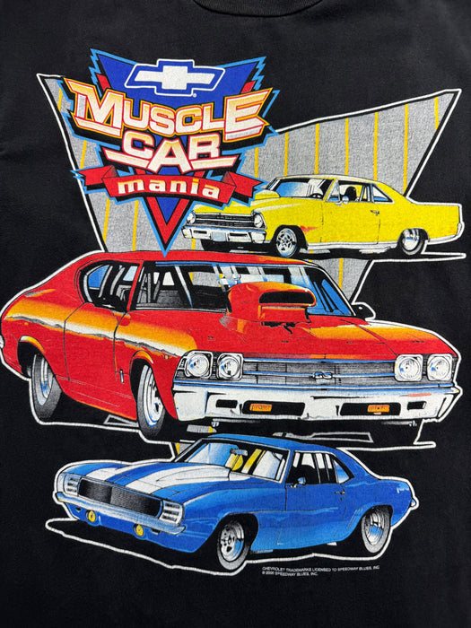 Vintage 2000s Chevrolet Muscle Car Mania Tee Black | Vitnage Clothing Store Canada