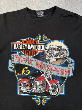 Vintage Harley Davidson The York Museum Tour Tee Black