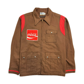 (XL) Vintage 70s Coca Cola Jacket Brown