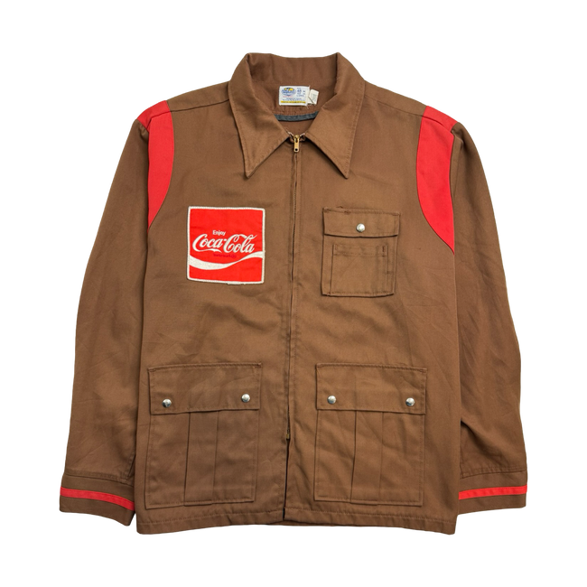 (XL) Vintage 70s Coca Cola Jacket Brown