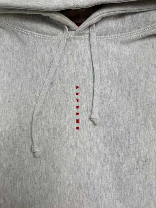 Supreme Micro Logo Hooded Sweatshirt Ash Grey (USED) | Vitnage Clothing Store Canada