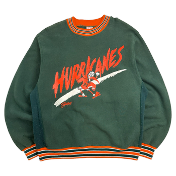 Vintage 1990's Miami Hurricanes Sweatshirt Green