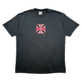 Vintage West Coast Choppers Pinstripe Cross Logo Tee Black/Red