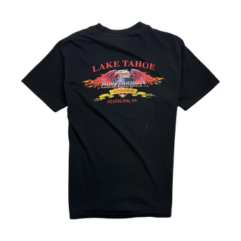 Vintage '99 Lake Tahoe Harley Davidson Tee Black