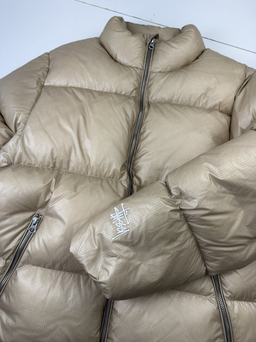 Stussy Down Puffer Parachute Ripstop Cayote (USED) | Vitnage Clothing Store Canada
