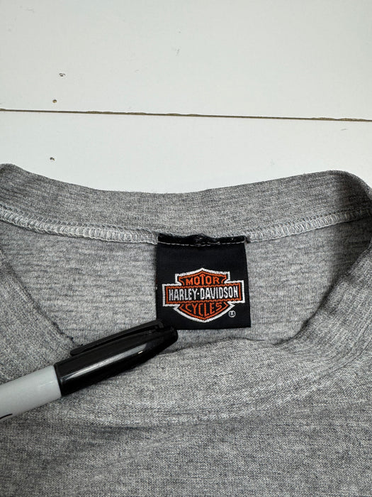 Vintage 90s Goulet Harley Davidson Tee Grey | Vitnage Clothing Store Canada