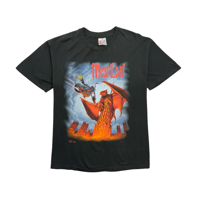 (L) Vintage '93 Meatloaf Band Tour Tee Black | Vitnage Clothing Store Canada