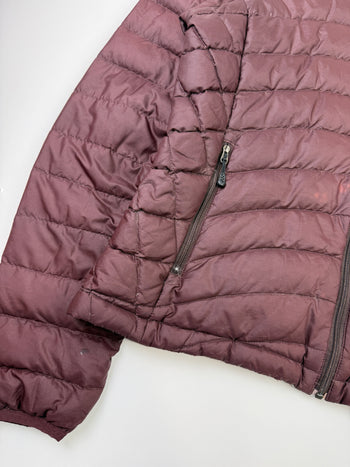 Women's Patagonia Down Hooded Puffer Burgundy