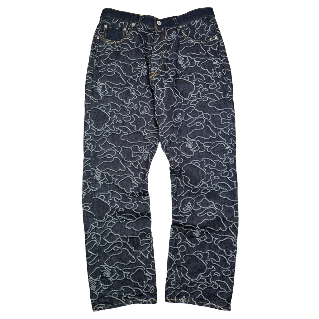 BAPE x OVO 1st Camo Jacquard Denim Pants (USED)