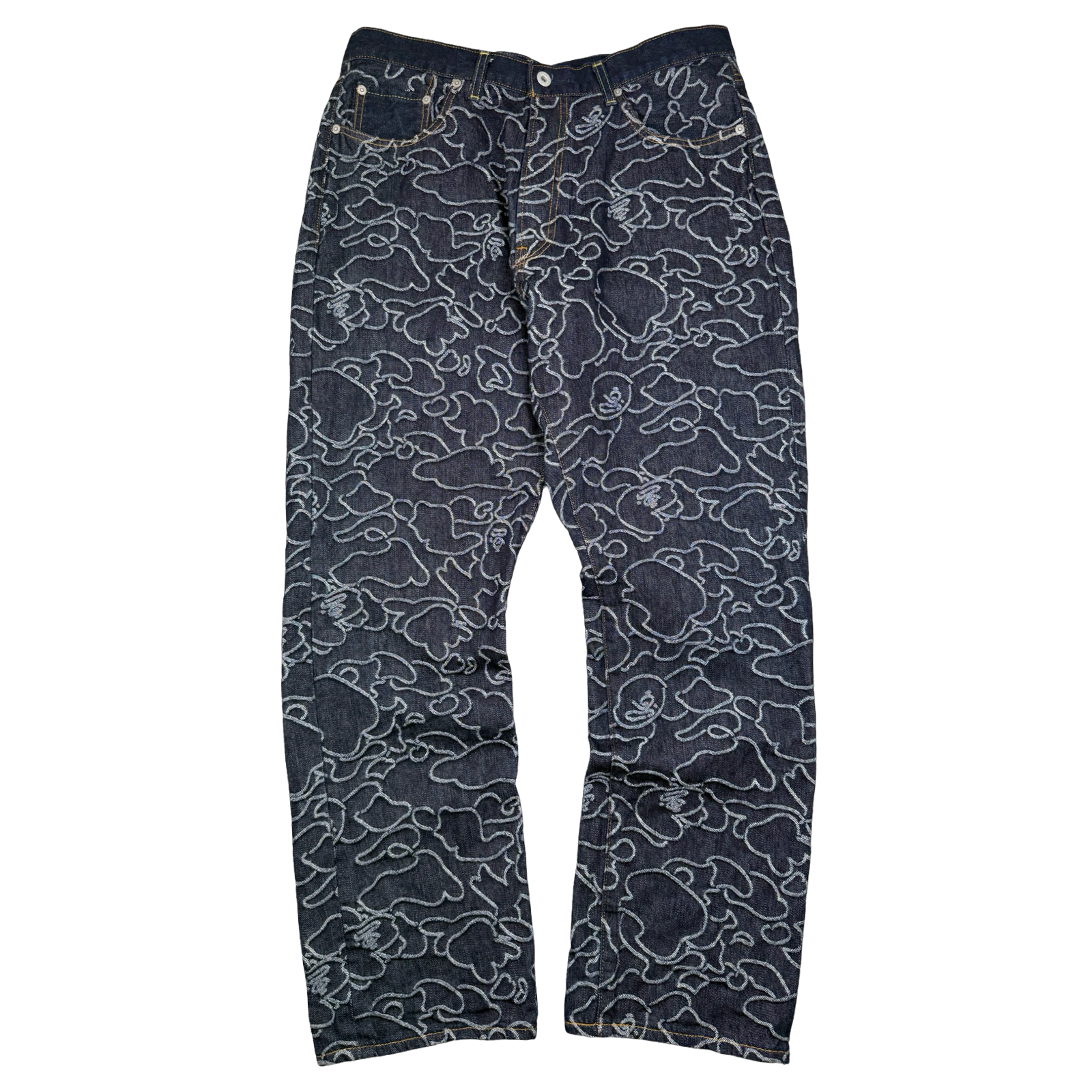 BAPE x OVO 1st Camo Jacquard Denim Pants (USED)