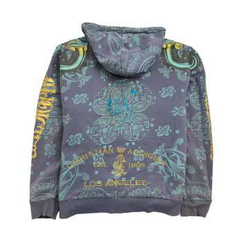 Vintage Y2k Christian Audigier Hoodie Light Purple