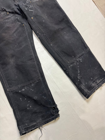 Carhartt Distressed Double Knee Carpenter Pants Black
