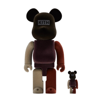 Bearbrick x Kith Monday Program Vol. 3 100% & 400% Set Flocked