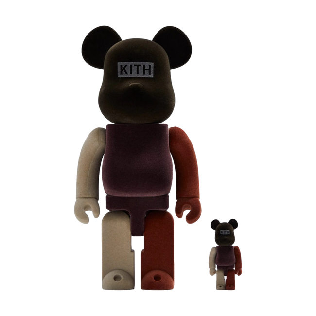 Bearbrick x Kith Monday Program Vol. 3 100% & 400% Set Flocked