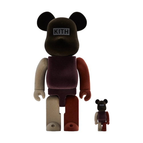 Bearbrick x Kith Monday Program Vol. 3 100% & 400% Set Flocked | Vintage Clothing Store Canada